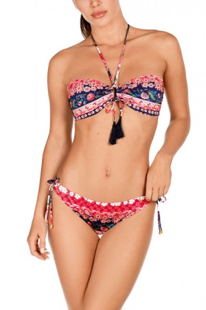 bikini bandeau estampado 2622-3 Dolores Cortés.