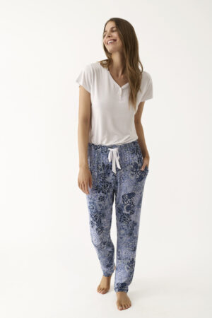 PIJAMA PANTALÓN LARGO MANGA CORTA VISCOSA SERENITY